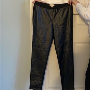 Michael Kors black faux leather front legging
